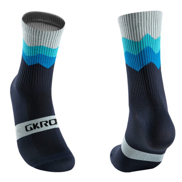 Medias de compresión para ciclismo o running negro-azul