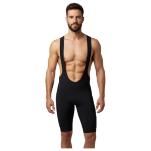 Licra negra ciclismo hombre con badana y tirantes